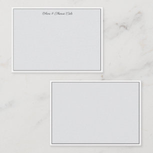 Carte De Correspondance Élégant Simple Moderne Minimal Mariage d'ardoise C