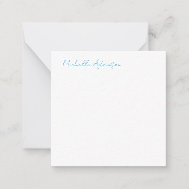 Carte De Correspondance Élégant style rétro Ciel bleu blanc (Devant)