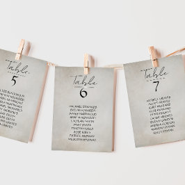 Carte De Correspondance Élégant Tableau de sièges à pendaison minimaliste 