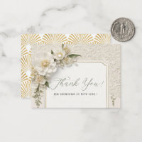 Elégante aquarelle 3D White Gold Flowers Baby show