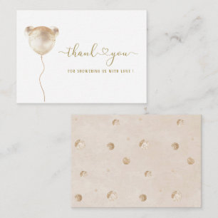 Carte De Correspondance Elégante aquarelle Ours Anniversaire Merci bébé
