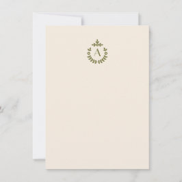 Carte De Correspondance Élégante crête Pendentif botanique Monogramme init