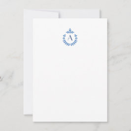 Carte De Correspondance Élégante crête Pendentif botanique Monogramme init