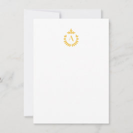 Carte De Correspondance Élégante crête Pendentif botanique Monogramme init