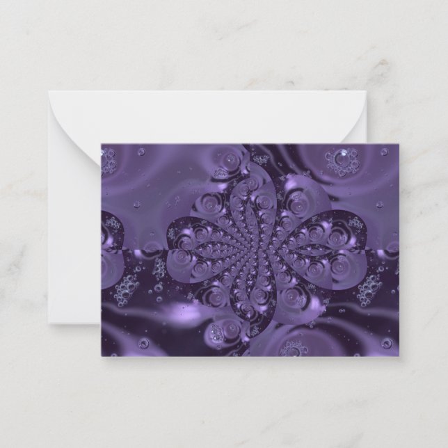 Carte De Correspondance Élégante étincelle Royale Purple Liquide (Devant)