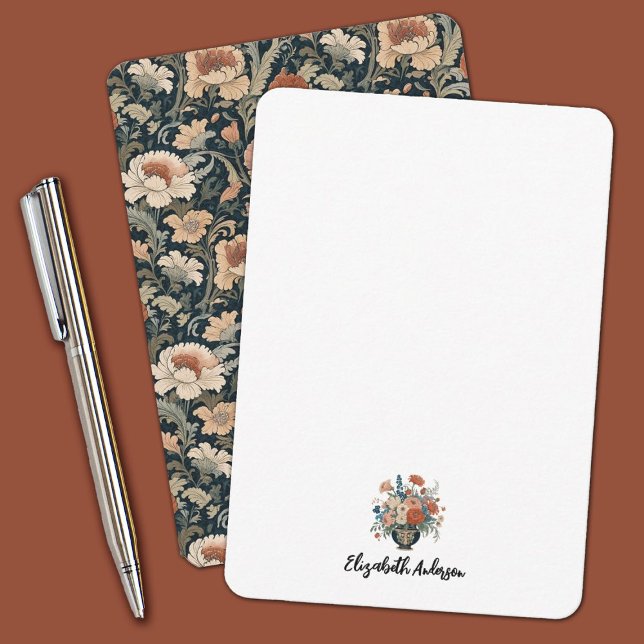 Carte De Correspondance Élégante papeterie Florale personnalisée (Elegant personalized floral stationery. Perfect for thank you cards or any occasion)