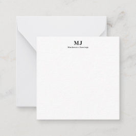 Carte De Correspondance Élégante typographie de monogramme