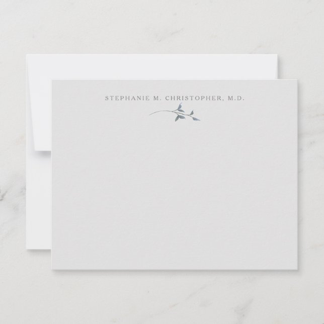 Carte De Correspondance Élégante Végétation Classique Papeterie personnali (Devant)