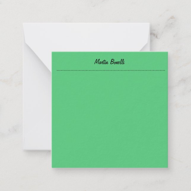 Carte De Correspondance Emerald Green Plain Business (Devant)