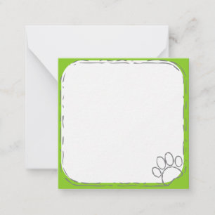 Carte De Correspondance Empreinte de patte de chien personnalisé