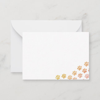 Carte De Correspondance Empreintes de pattes de marionnettes peints