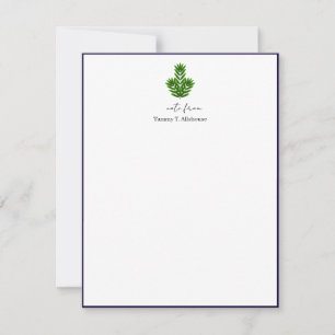 Carte de correspondance en papier élégant chêne