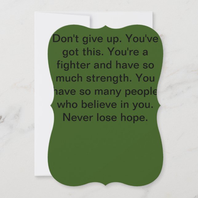 Carte De Correspondance Encouragement (Devant)