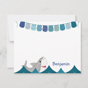 Carte De Correspondance Enfant requin amusant