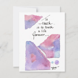 Carte De Correspondance Enseigner est toucher une vie éternelle couleur ar