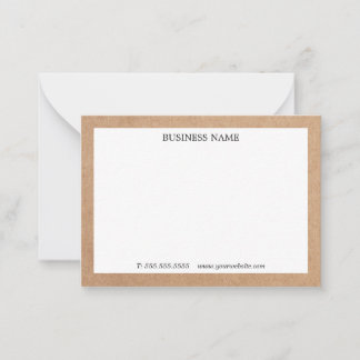 Carte De Correspondance Entreprise blanche kraft imprimée cool