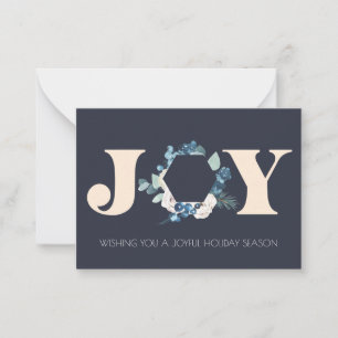 Carte De Correspondance Entreprise botanique Joie couronne de Noël