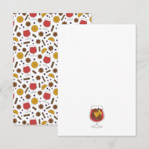 Carte De Correspondance épices pour vin rouge chaud de vacances de Noël