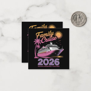 Carte De Correspondance Équipe de Croisière Familiale 2026 Voyage Correspo