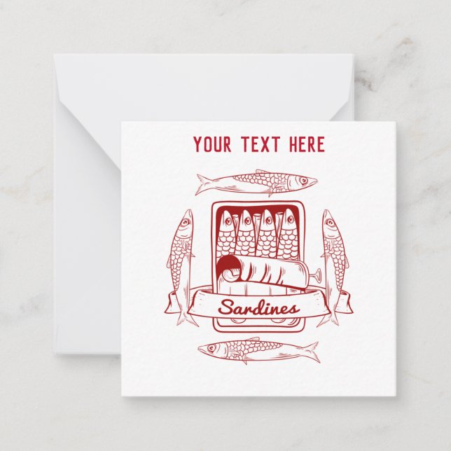 Carte De Correspondance Étanchéité des sardines (Devant)
