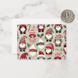 Carte De Correspondance Étiquette cadeau de coordination de Noël "Pas de p