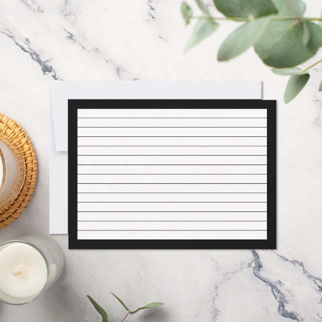 Carte De Correspondance Étude de l'index par ligne simple (Créateur téléchargé)