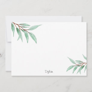 Carte De Correspondance Eucalyptus Feuilles