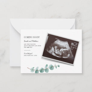 Carte De Correspondance Eucalyptus Grossesse bébé révélation