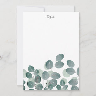 Carte De Correspondance Eucalyptus Moderne