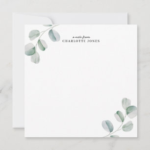 Carte De Correspondance Eucalyptus Simple Personnalisé