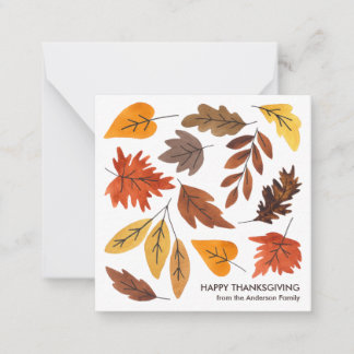Carte De Correspondance Événements de feuilles d'automne de Thanksgiving