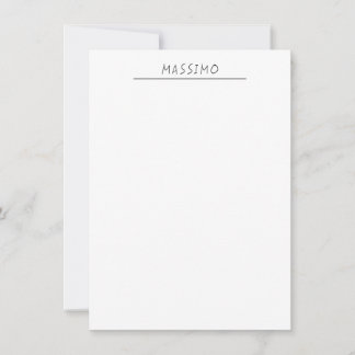 Carte De Correspondance Exclusive Personal Classical Black White Own Name