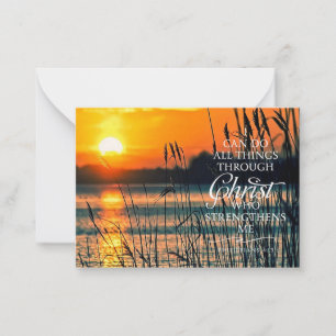 Carte De Correspondance Faire toutes les choses coucher de soleil et rosea