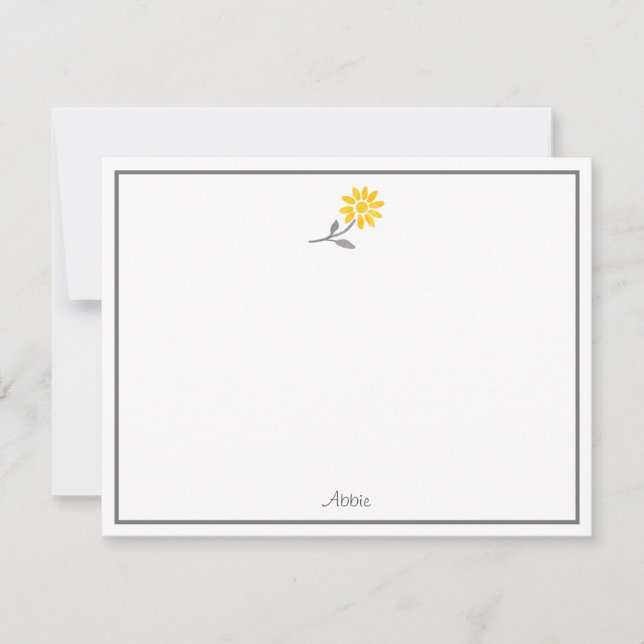 Carte De Correspondance Faisée jaune et gris (Devant)