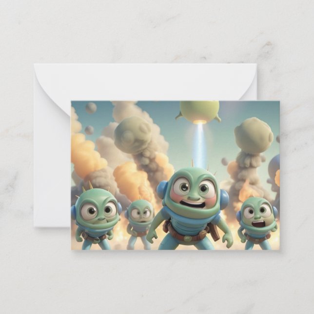 Carte De Correspondance Farting Invading Aliens (Devant)
