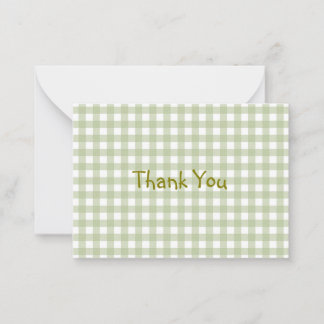 Carte De Correspondance Faye et Lauren Green En vichy Merci