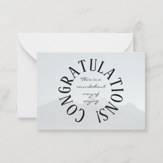 Carte De Correspondance Félicitations Rond-point