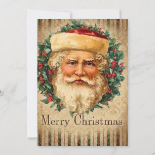 Carte De Correspondance Festif vintage Noël Père Noël ajouter un sentiment
