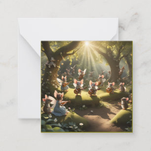 Carte De Correspondance Festival Musical Féerie Mice Woodland
