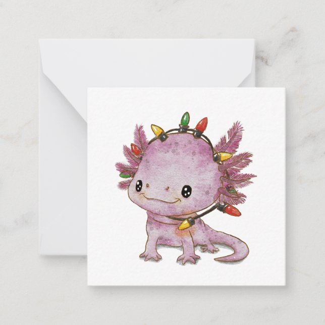 Carte De Correspondance Festive Axolotl (Devant)