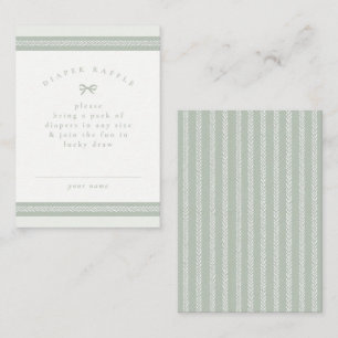 Carte De Correspondance Fête de Bébé Cottage Core Tirage au Sort Couches V