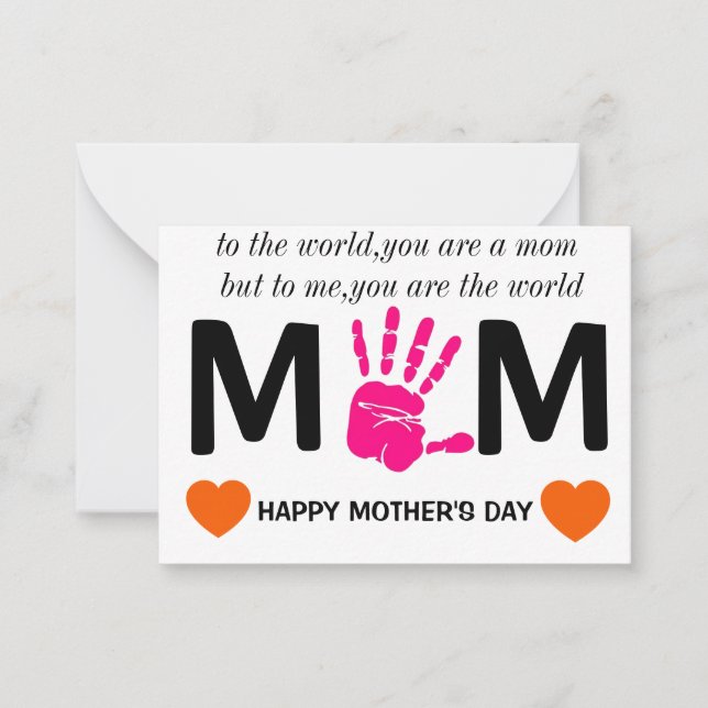 Carte De Correspondance Fête des mères imprimable (Devant)