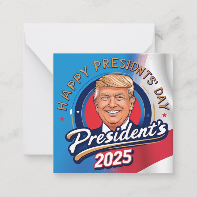 Carte De Correspondance fête des présidents heureux 2025 (Devant)