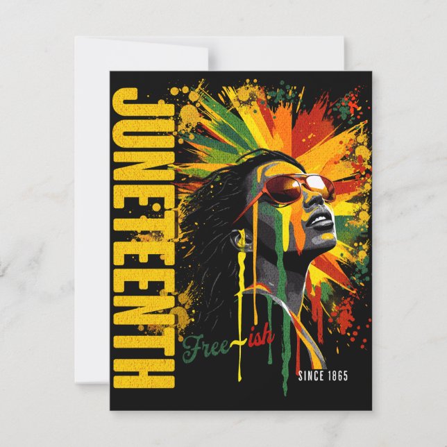 Carte De Correspondance Fierté de l'histoire noire de Juneteenth est l'his (Devant)