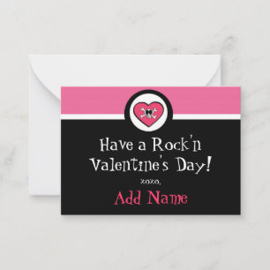 Carte De Correspondance Fille Valentine génial de rock