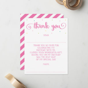 Carte De Correspondance Filles Message Personnalisé Remplir En Merci