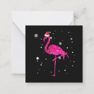 Carte De Correspondance Flamant rose de Noël essentiel