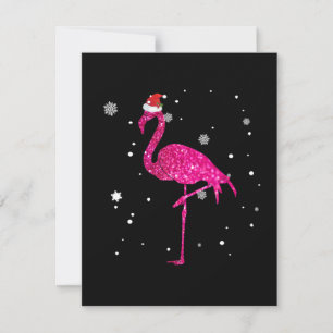 Carte De Correspondance Flamingo de Noël Essentiel