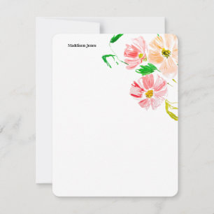 Carte De Correspondance Fleur aquarelle personnalisée