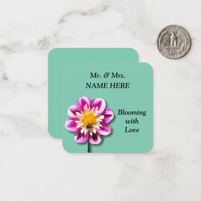 Carte De Correspondance Fleur d'amour (Devant/Arrière en situation)